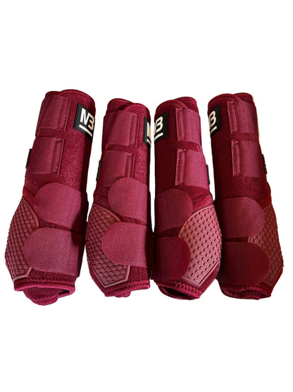 MB Edge Boots, Set of 4, BURGUNDY